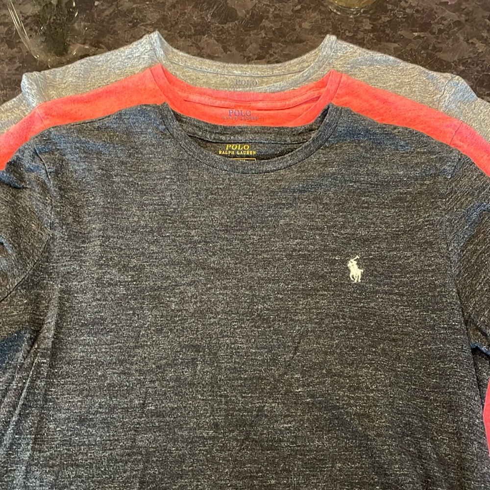 Three men’s Polo Ralph Lauren shirts